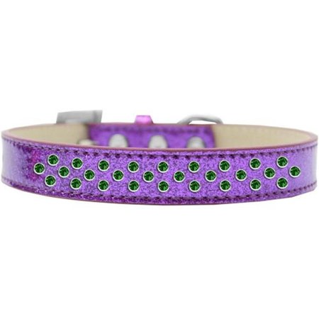 UNCONDITIONAL LOVE Sprinkles Ice Cream Emerald Green Crystals Dog CollarPurple Size 14 UN812349